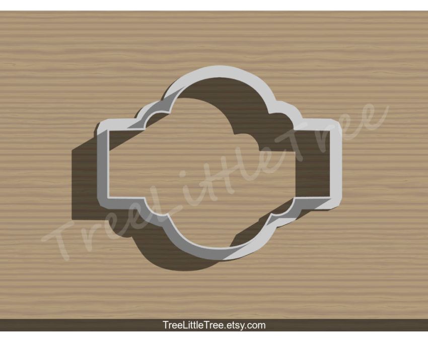 Plaque Style5 Cookie Cutter.Unique Cookie Cutter