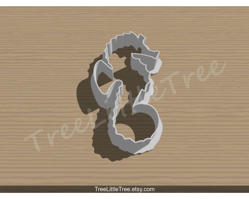 Seahorse Cookie Cutter. Animal Cookie Cutter