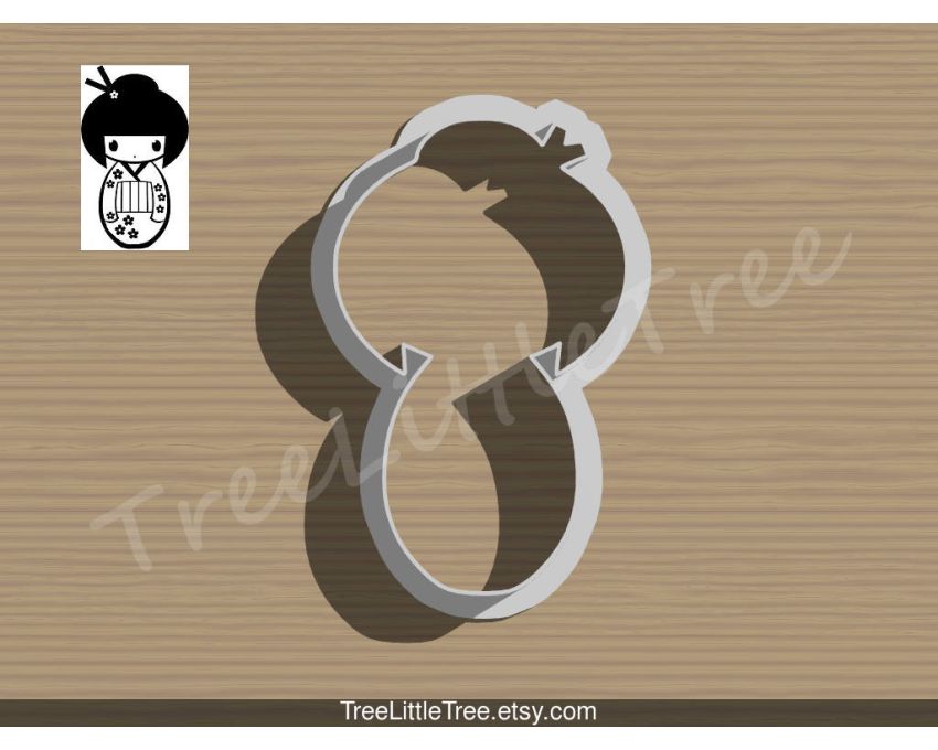 Japanese Girl Doll Cookie Cutter. Japan Cookie Cutter