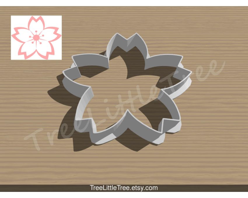 Japanese Cherry Blossom  (Sakura) Cookie Cutter. Flower Cookie Cutter