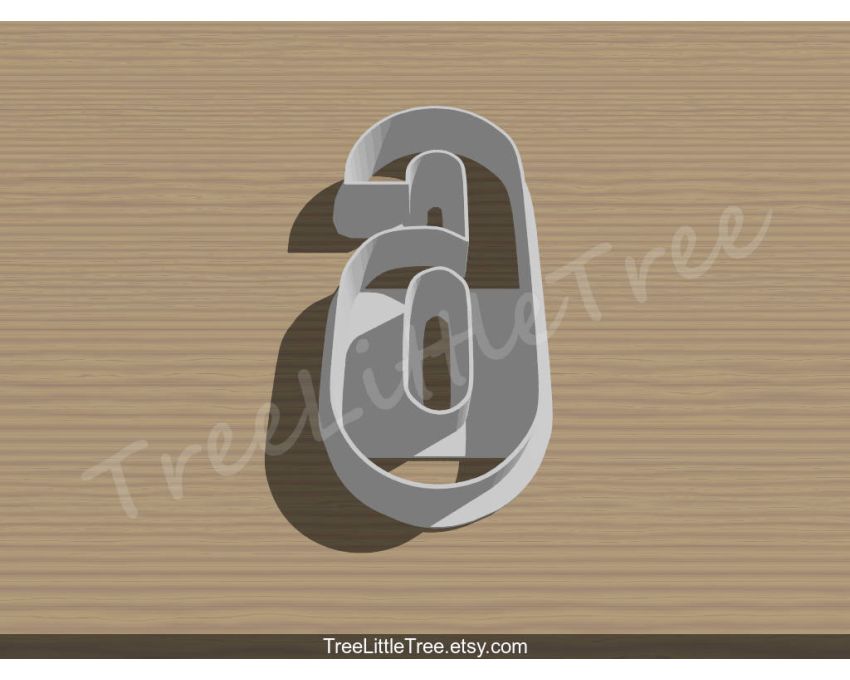 Number Six Cookie Cutter. Number Cookie Cutter