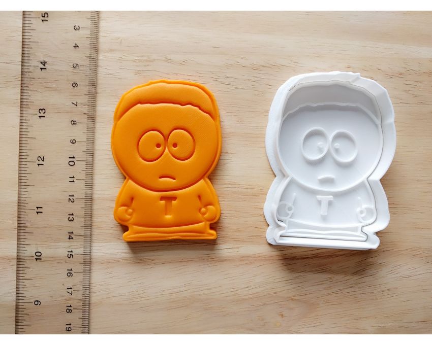 South Park Token Black Cookie Cutter and Stamp Set. Cartoon Cookie Cutter