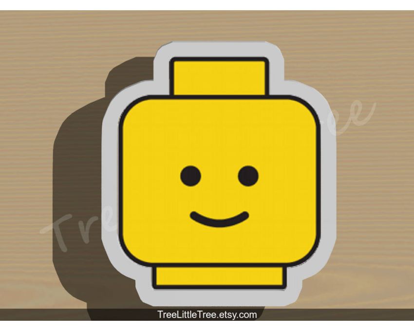 Lego Man Head Cookie Cutter. Toy Cookie Cutter