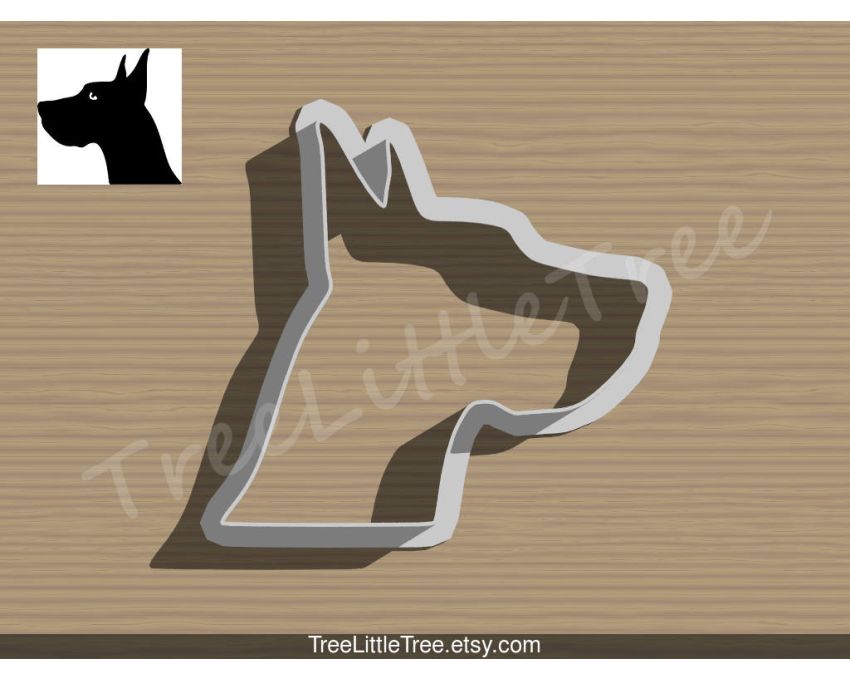 Great Dane Dog Cookie Cutter. Pet Cookie Cutter