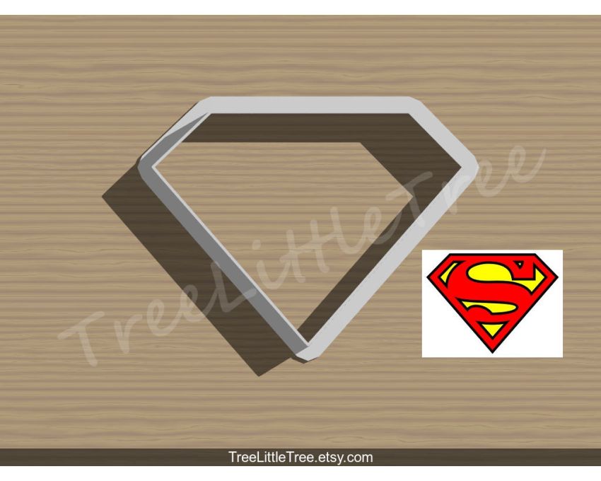 Superman Logo Cookie Cutter. Super Hero Cookie Cutter