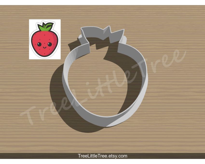 Strawberry Cookie Cutter. Fruit Cookie Cutter