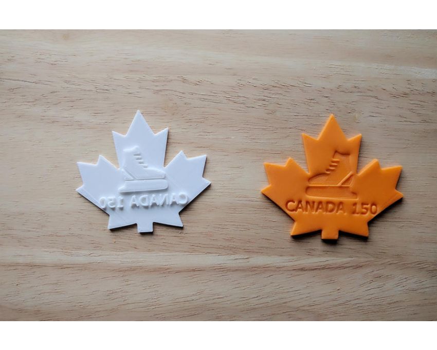 Skating Cookie Cutter and Stamp Set. Canada Cookie Cutter