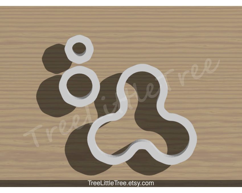 Fidget Spinner (3-part version) Cookie Cutter. Toy Cookie Cutter