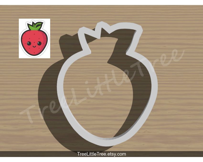 Strawberry Cookie Cutter. Fruit Cookie Cutter