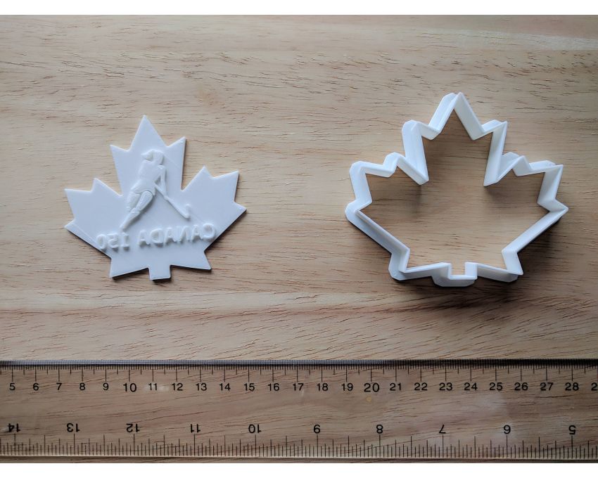 Field Hockey Cookie Cutter and Stamp Set. Canada Cookie Cutter