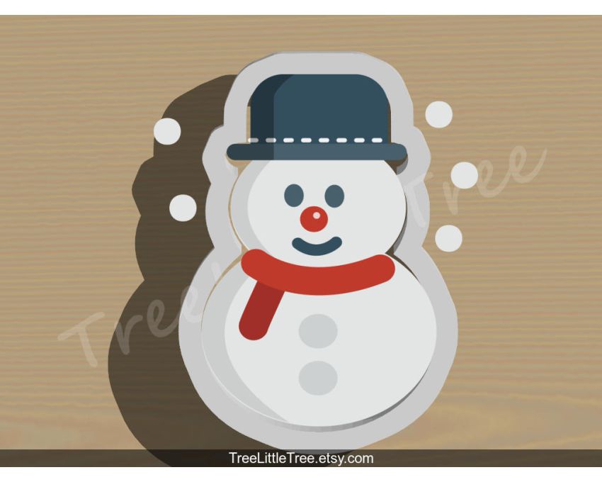 Snowman Cookie Cutter. Christmas Cookie Cutter