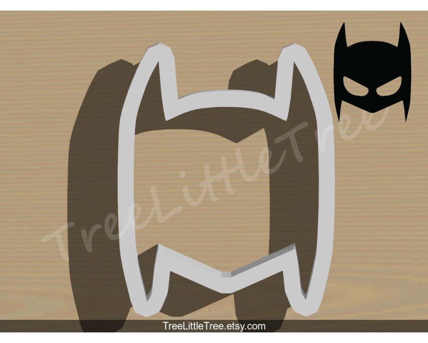 Batman Mask Logo Cookie Cutter. Super Hero Cookie Cutter