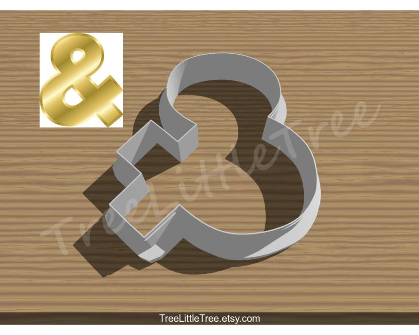 Ampersand Cookie Cutter. Unique Cookie Cutter