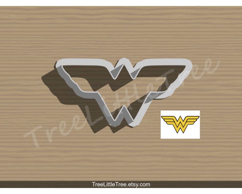 Wonder Woman Cookie Cutter. Super Hero Cookie Cutter