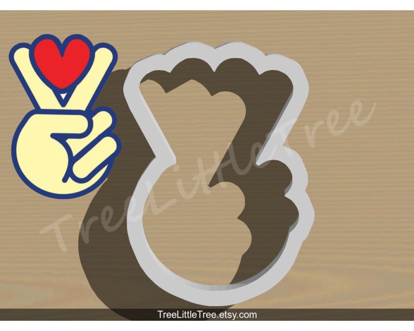 Peace and Love Cookie Cutter. Valentine's day Cookie Cutter