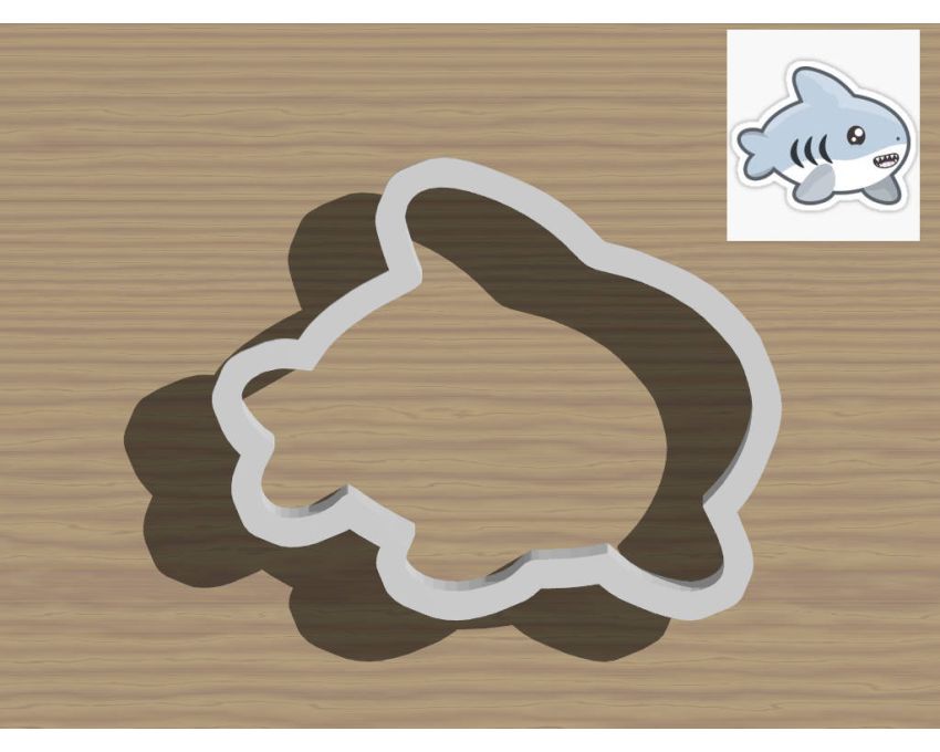 Cute Shark Cookie Cutter. Animal Cookie Cutter
