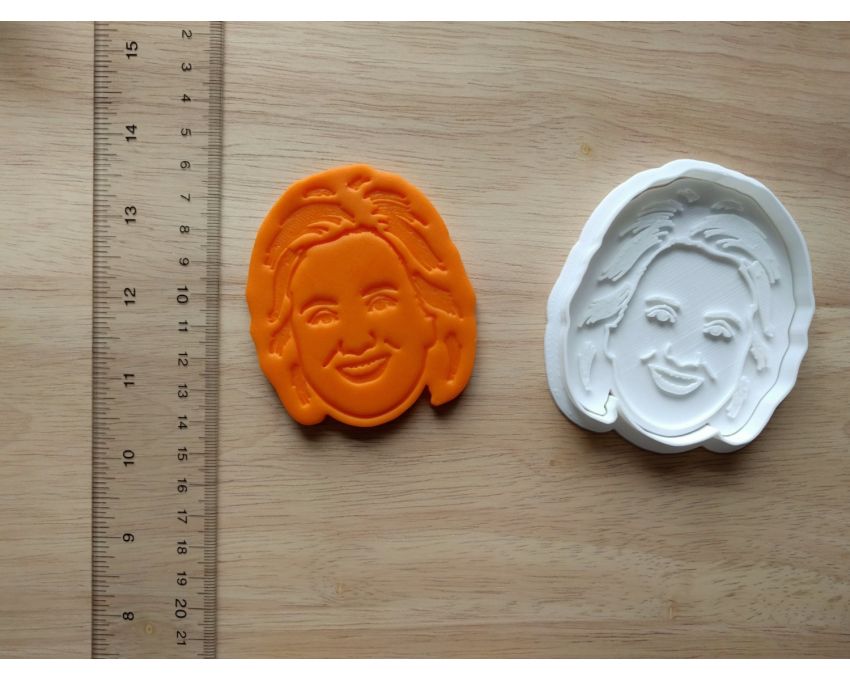 Hillary Clinton Cookie Cutter and Stamp Set. Celebrity Cookie Cutter