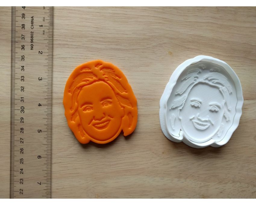 Hillary Clinton Cookie Cutter and Stamp Set. Celebrity Cookie Cutter