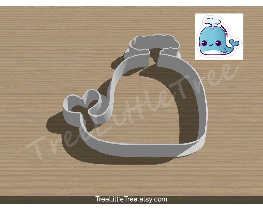 Cute Whale Cookie Cutter. Animal Cookie Cutter