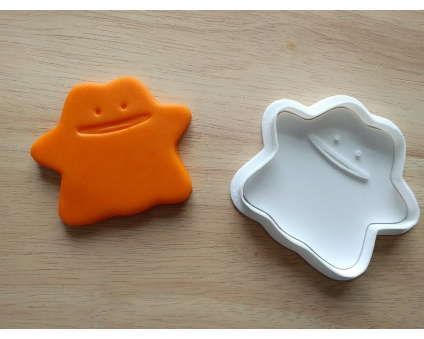 Ditto Cookie Cutter and Stamp Set. Pokemon Cookie Cutter