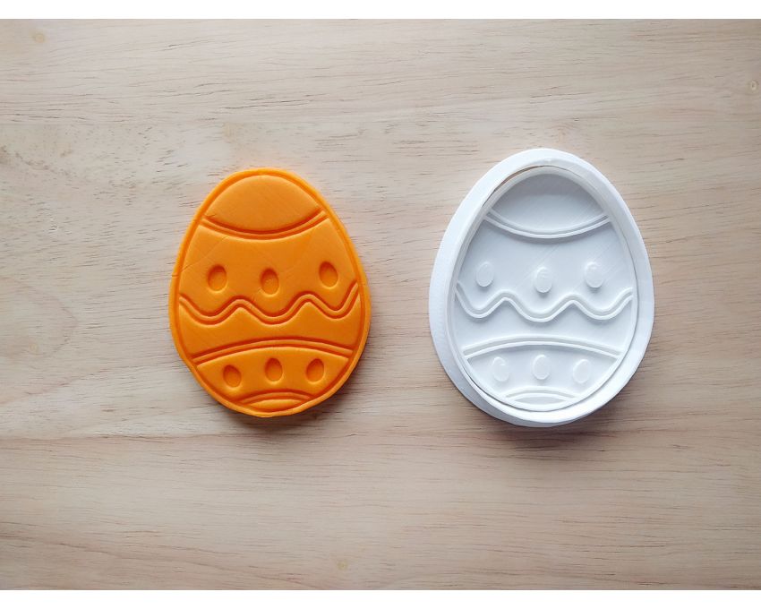 Easter Egg Cookie Cutter and Stamp Set. Easter Cookie Cutter