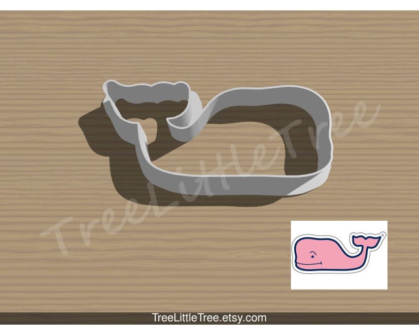 Pink Whale Cookie Cutter. Animal Cookie Cutter