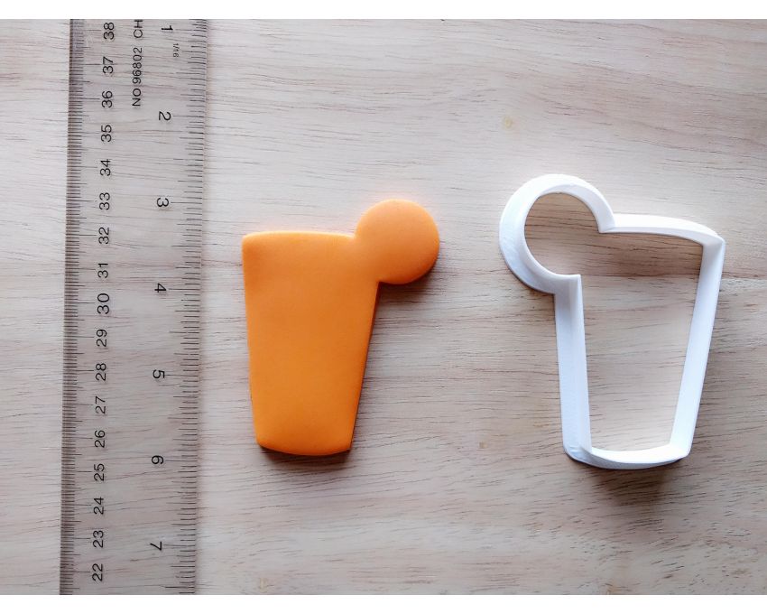 Lemonade Glass Cookie Cutter. Summer Cookie Cutter
