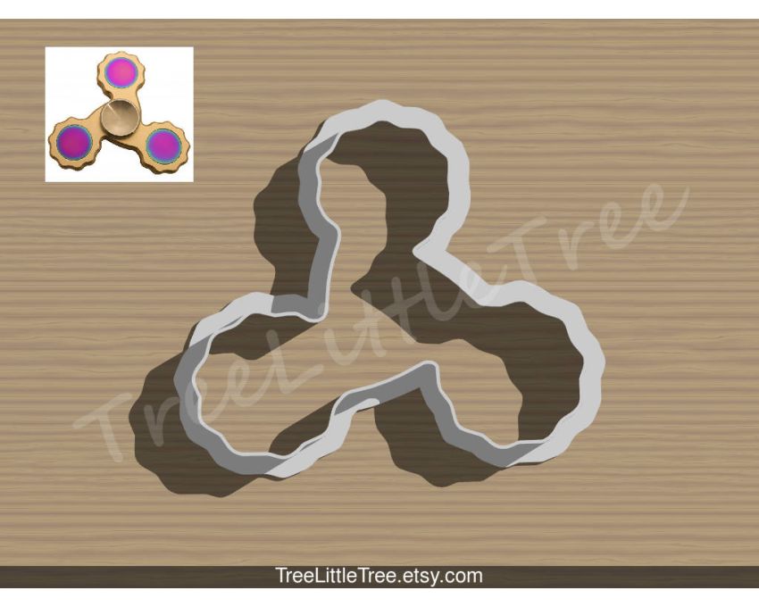 Fidget Spinner Cookie Cutter. Toy Cookie Cutter