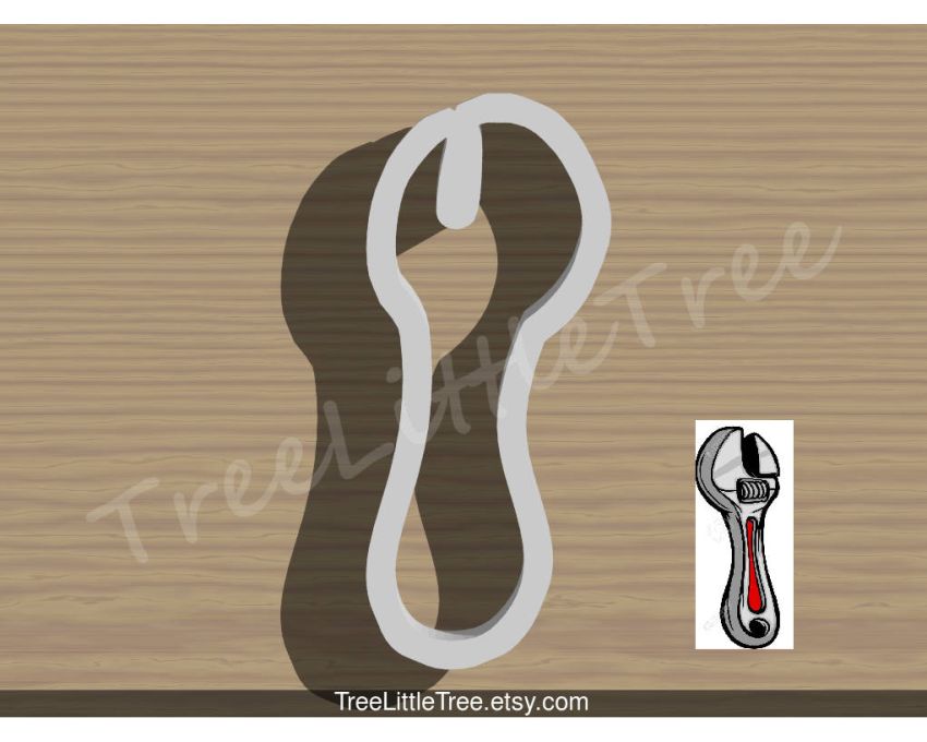 Wrench Cookie Cutter. Father’s Day Cookie Cutter