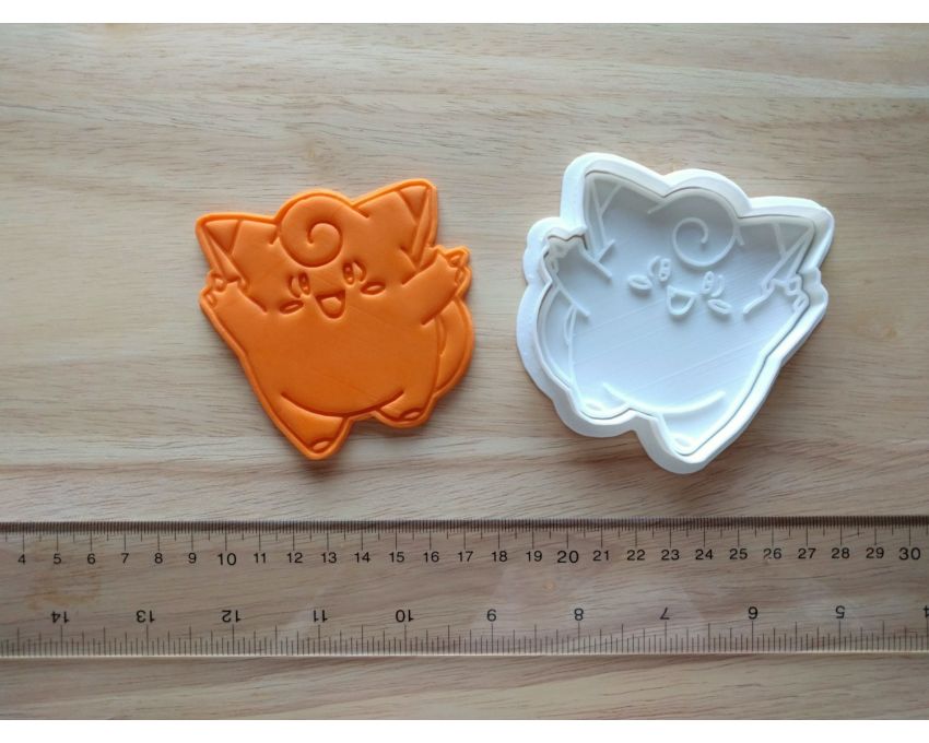 Clefairy Cookie Cutter and Stamp Set. Pokemon Cookie Cutter
