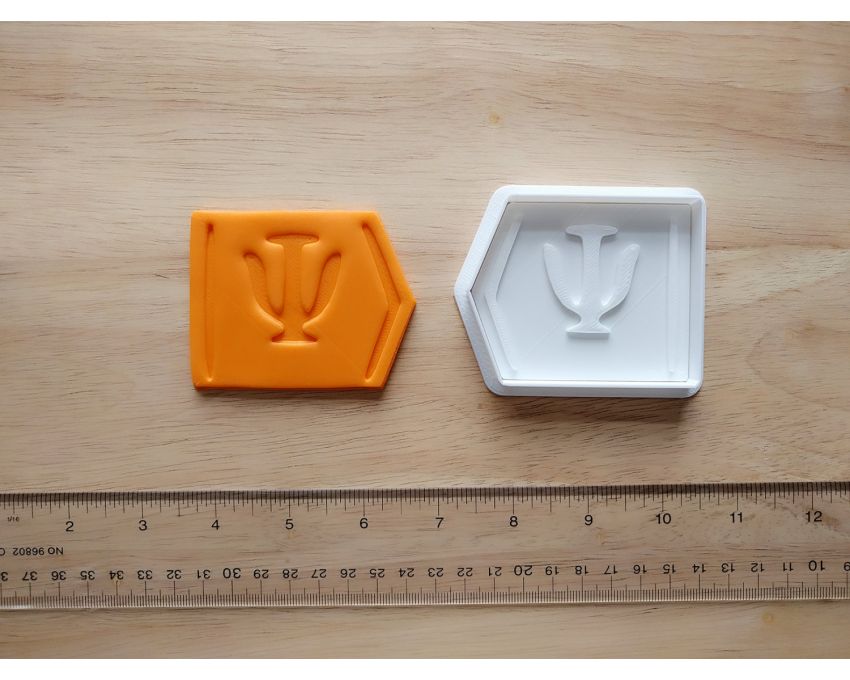 Quantum Ket-Psi Cookie Cutter and Stamp Set. Quantum Cookie Cutter