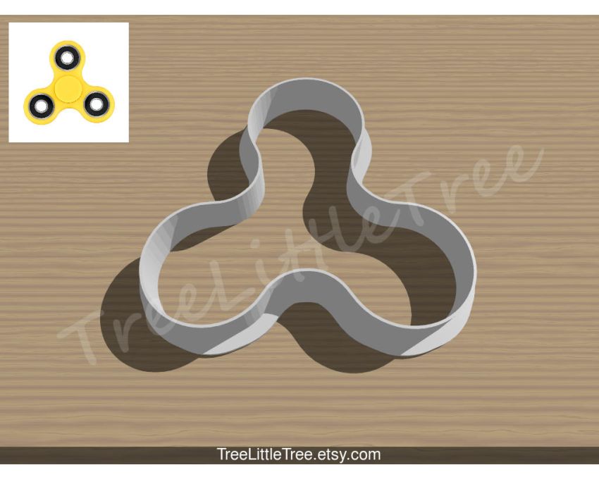 Fidget Spinner Style2 Cookie Cutter.Toy Cookie Cutter