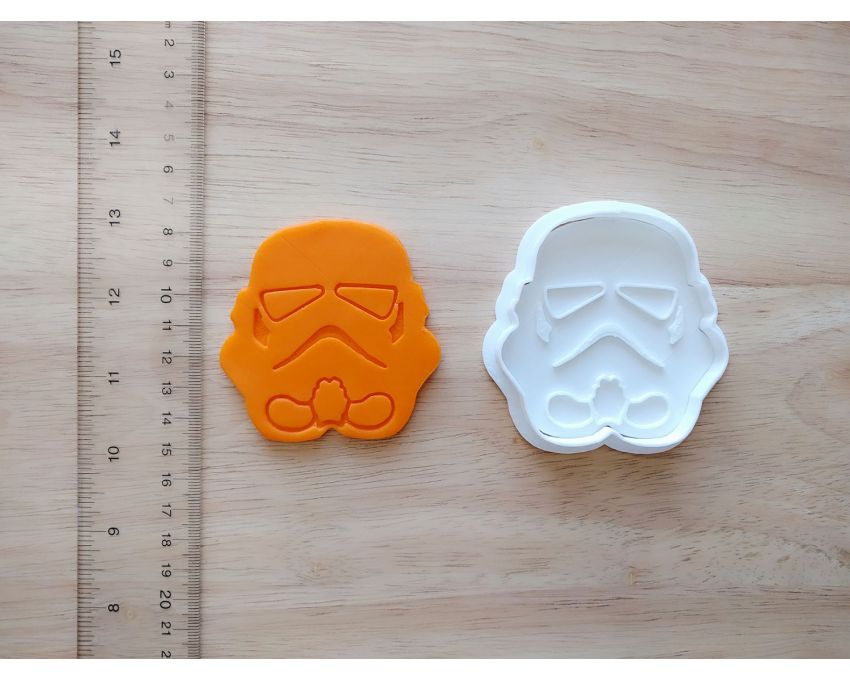 Stormtrooper Cookie Cutter and Stamp Set. Star Wars Cookie Cutter