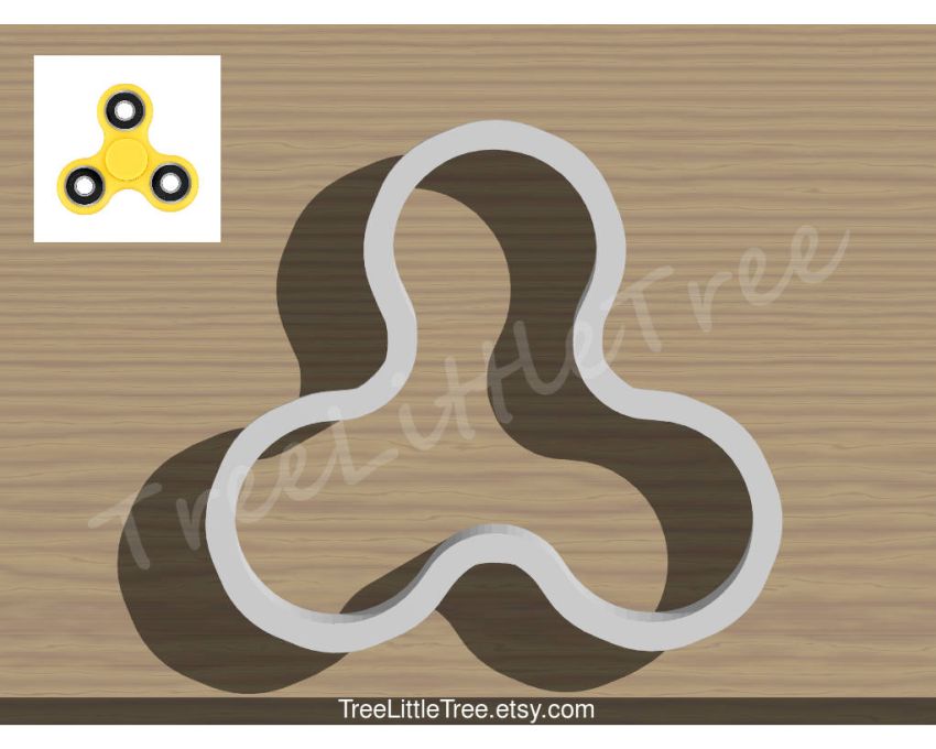 Fidget Spinner Style2 Cookie Cutter.Toy Cookie Cutter