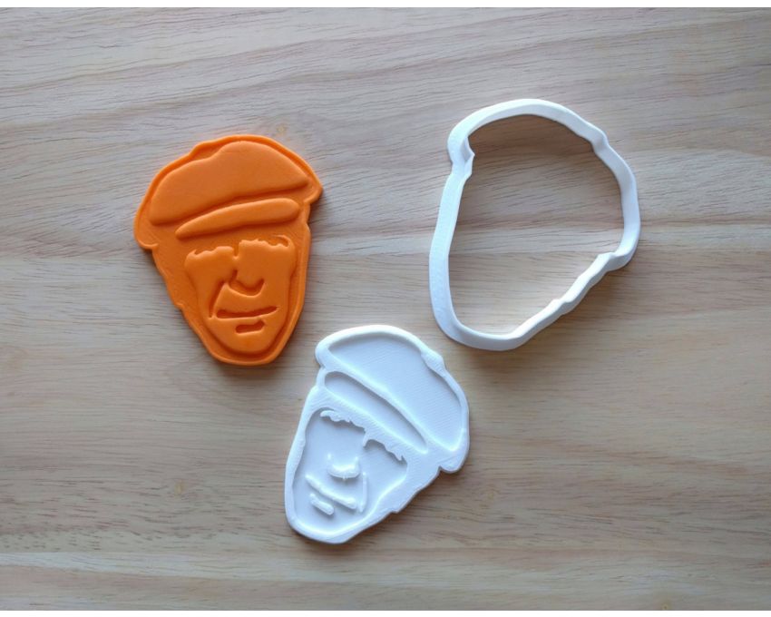 Leonard Cohen Cookie Cutter and Stamp Set. Celebrity Cookie Cutter