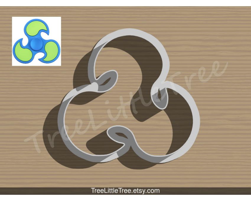 Fidget Spinner Style-4 Cookie Cutter. Toy Cookie Cutter