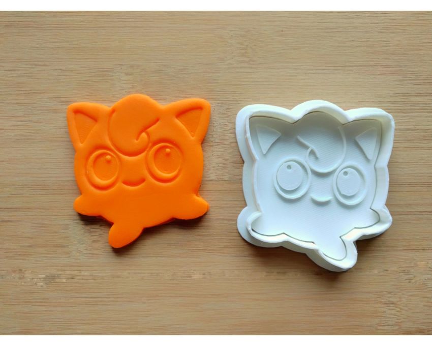 Jigglypuff Cookie Cutter and Stamp Set. Pokemon Cookie Cutter