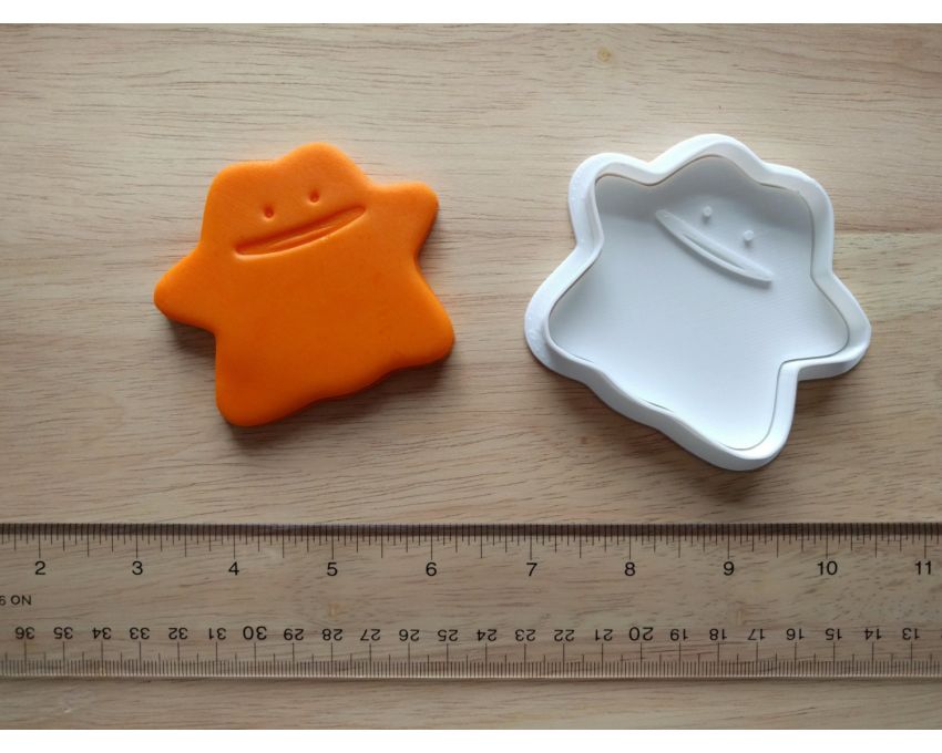 Ditto Cookie Cutter and Stamp Set. Pokemon Cookie Cutter