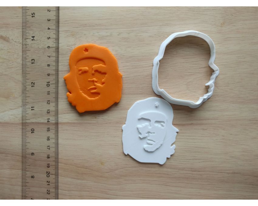 Che Guevara Cookie Cutter and Stamp Set. Celebrity Cookie Cutter