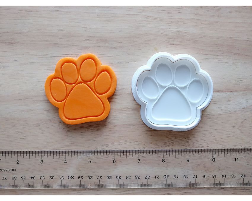 Paw Prints Cookie Cutter and Stamp Set. Pet Cookie Cutter