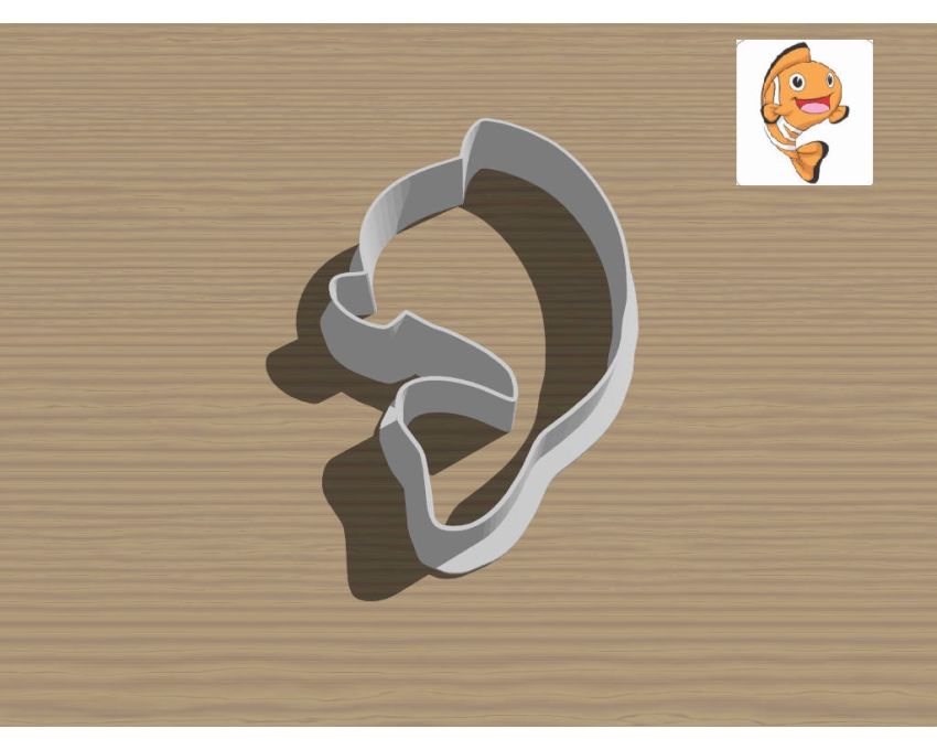 Clownfish Cookie Cutter. Cartoon Cookie Cutter
