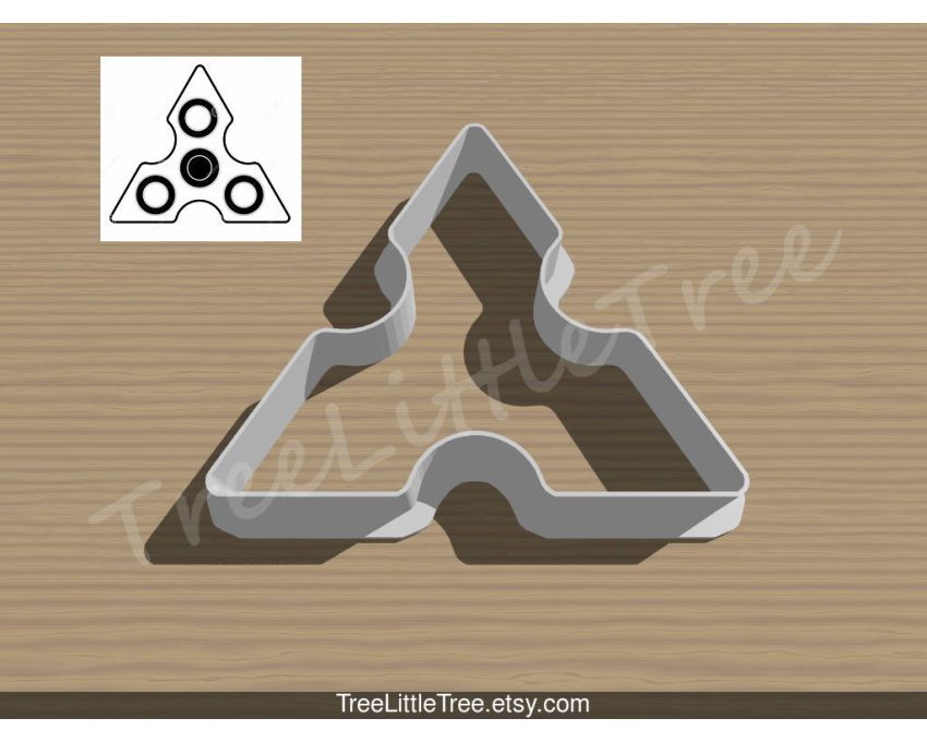 Fidget Spinner Style-3 Cookie Cutter. Toy Cookie Cutter