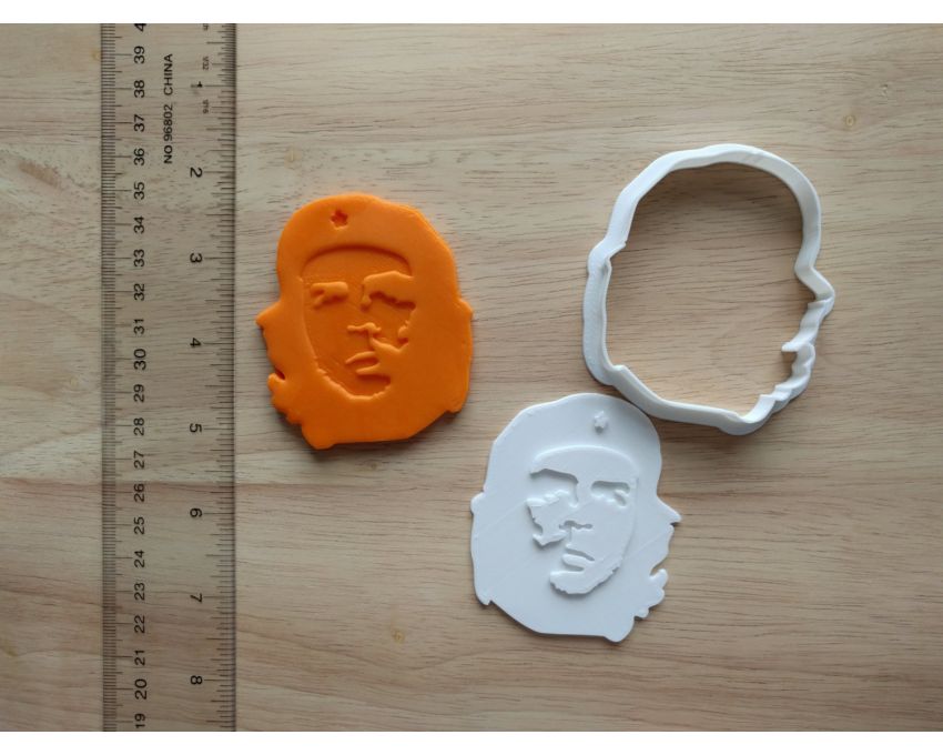 Che Guevara Cookie Cutter and Stamp Set. Celebrity Cookie Cutter