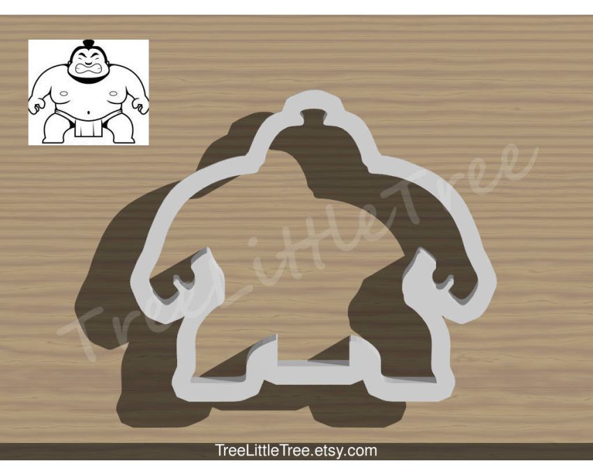 Japanese Sumo Wrestler Cookie Cutter. Japan Cookie Cutter