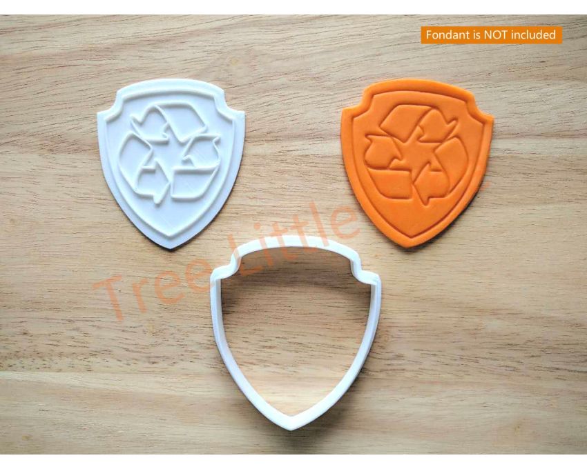 Rocky Paw Patrol Cookie Cutter and Stamp Set. PAW Patrol Cookie Cutter