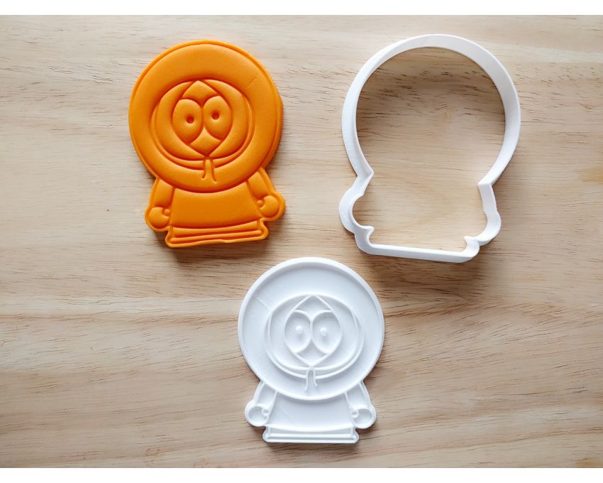 South Park Kenny Cookie Cutter and Stamp Set. Cartoon Cookie Cutter