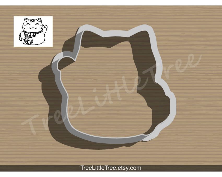 Japanese Fortune Cat Cookie Cutter. Japan Cookie Cutter