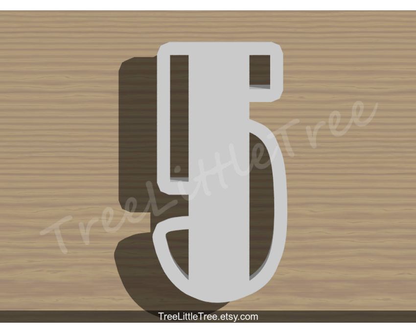 Number Five Cookie Cutter. Number Cookie Cutter