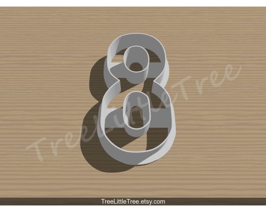 Number Eight Cookie Cutter. Number Cookie Cutter