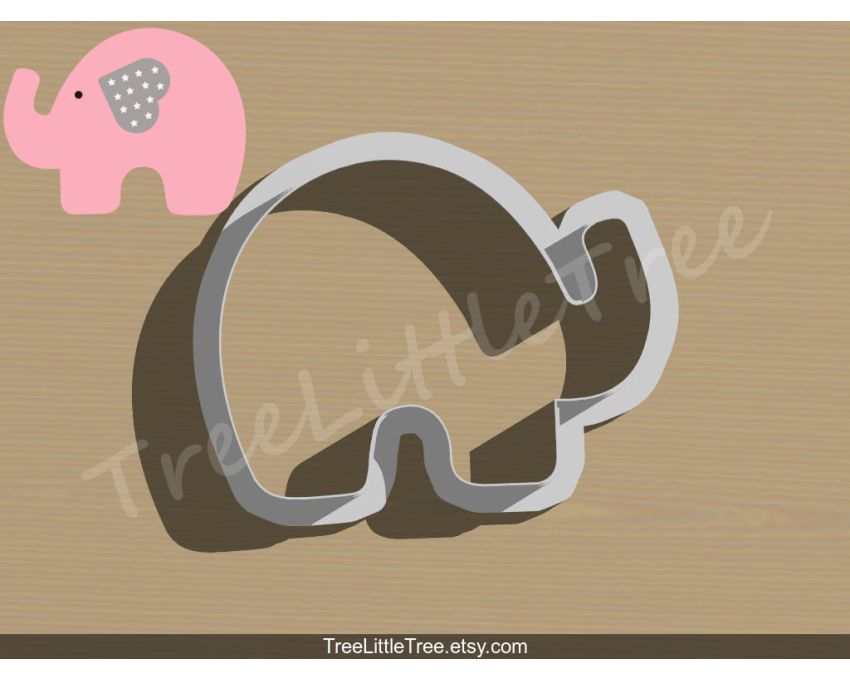 Cute Elephant Cookie Cutter. Animal Cookie Cutter